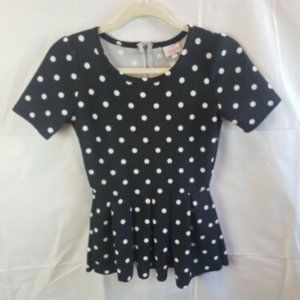 LuLaRoe Polka Dot Peplum Top